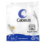 Патч-корд U/UTP кат.5E PC-UTP-RJ45-Cat.5e-0.3m 2xRJ45/8p8c неэкранир. PVC 0.3м сер. Cabeus 7209c