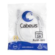 Патч-корд U/UTP кат.5E PC-UTP-RJ45-Cat.5e-2m-WH 2xRJ45/8p8c неэкранир. PVC 2м бел. Cabeus 7677c