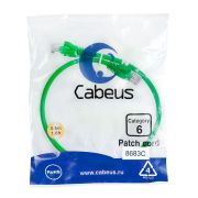 Патч-корд U/UTP кат.6 PC-UTP-RJ45-Cat.6-0.5m-GN 2xRJ45/8p8c неэкранир. PVC 0.5м зел. Cabeus 8683c