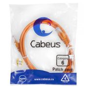 Патч-корд U/UTP кат.6 PC-UTP-RJ45-Cat.6-1.5m-OR 2xRJ45/8p8c неэкранир. PVC 1.5м оранж. Cabeus 8699c