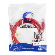 Патч-корд U/UTP кат.5E PC-UTP-RJ45-Cat.5e-2m-RD-LSZH 2xRJ45/8p8c неэкранир. LSZH 2м красн. Cabeus 9515c
