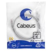 Патч-корд U/UTP кат.6 PC-UTP-RJ45-Cat.6-1m-LSZH 2xRJ45/8p8c неэкранир. LSZH 1м сер. Cabeus 8877c