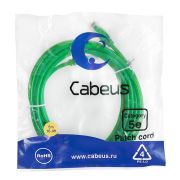 Патч-корд U/UTP кат.5E PC-UTP-RJ45-Cat.5e-5m-GN-LSZH 2xRJ45/8p8c неэкранир. LSZH 5м зел. Cabeus 9509c