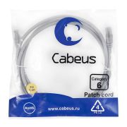 Патч-корд U/UTP кат.6 PC-UTP-RJ45-Cat.6-2m 2xRJ45/8p8c неэкранир. PVC 2м сер. Cabeus 7268c