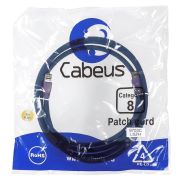 Патч-корд S/FTP кат.8 PC-SSTP-RJ45-Cat.8-2m-LSZH 2xRJ45/8p8c экранир. LSZH (40G 2000 MHz) 2м син. Cabeus 9703c