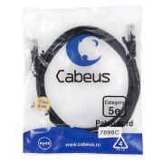 Патч-корд U/UTP кат.5E PC-UTP-RJ45-Cat.5e-1.5m-BK-LSZH 2xRJ45/8p8c неэкранир. LSZH 1.5м черн. Cabeus 9538c