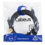 Патч-корд U/UTP кат.5E PC-UTP-RJ45-Cat.5e-5m-BK-LSZH 2xRJ45/8p8c неэкранир. LSZH 5м черн. Cabeus 9541c