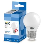 Лампа светодиодная G45 5Вт шар 6500К E27 230В IEK LLE-G45-5-230-65-E27